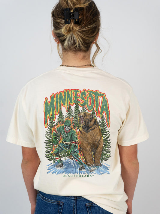MINNESOTA HOCKEY - “3 SKULL” PREMIUM T - SHIRT – T-Shirt – Dead Threads Apparel