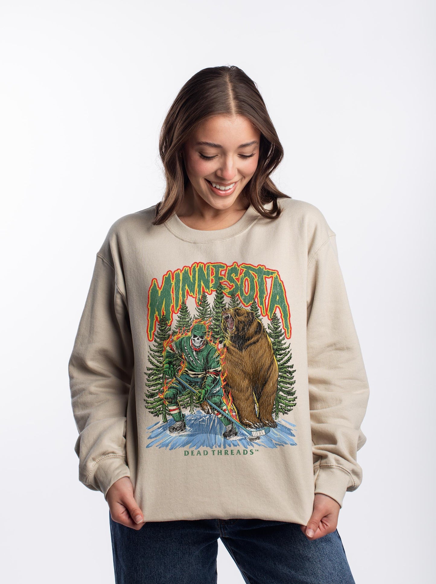 MINNESOTA HOCKEY CREWNECK SWEATSHIRT – Sweatshirt – Dead Threads Apparel