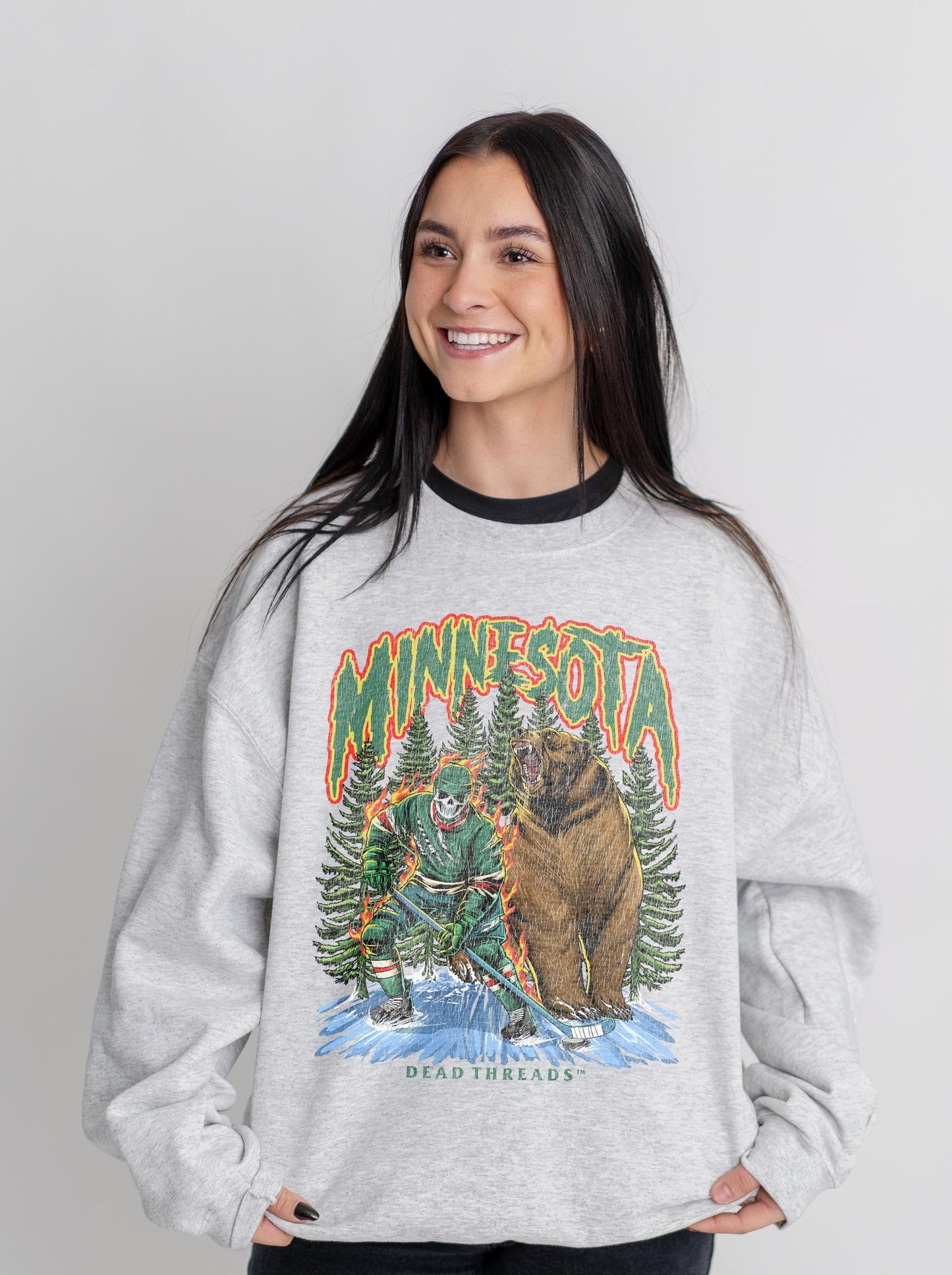 MINNESOTA HOCKEY CREWNECK SWEATSHIRT – Sweatshirt – Dead Threads Apparel
