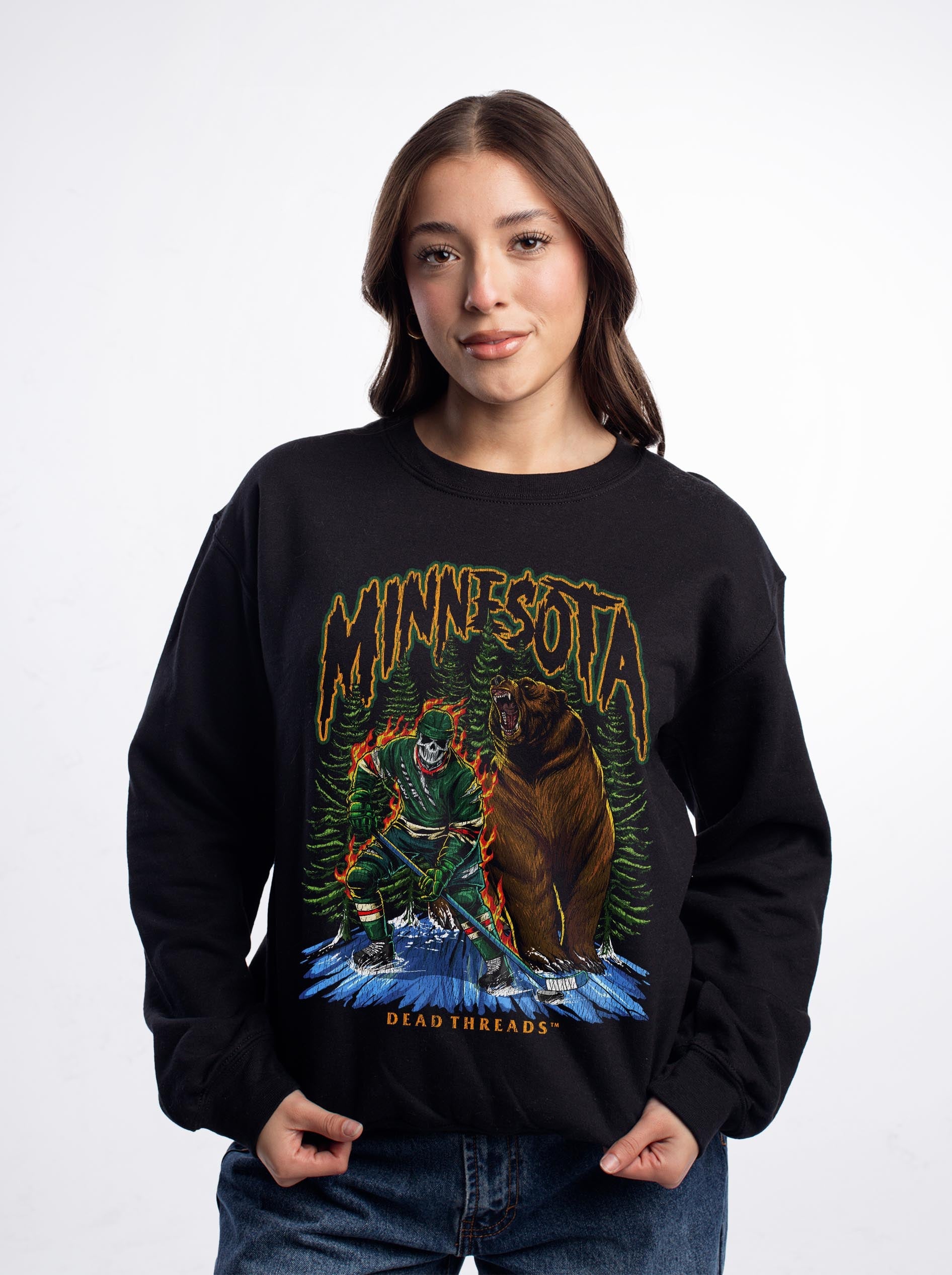 MINNESOTA HOCKEY CREWNECK SWEATSHIRT – Sweatshirt – Dead Threads Apparel