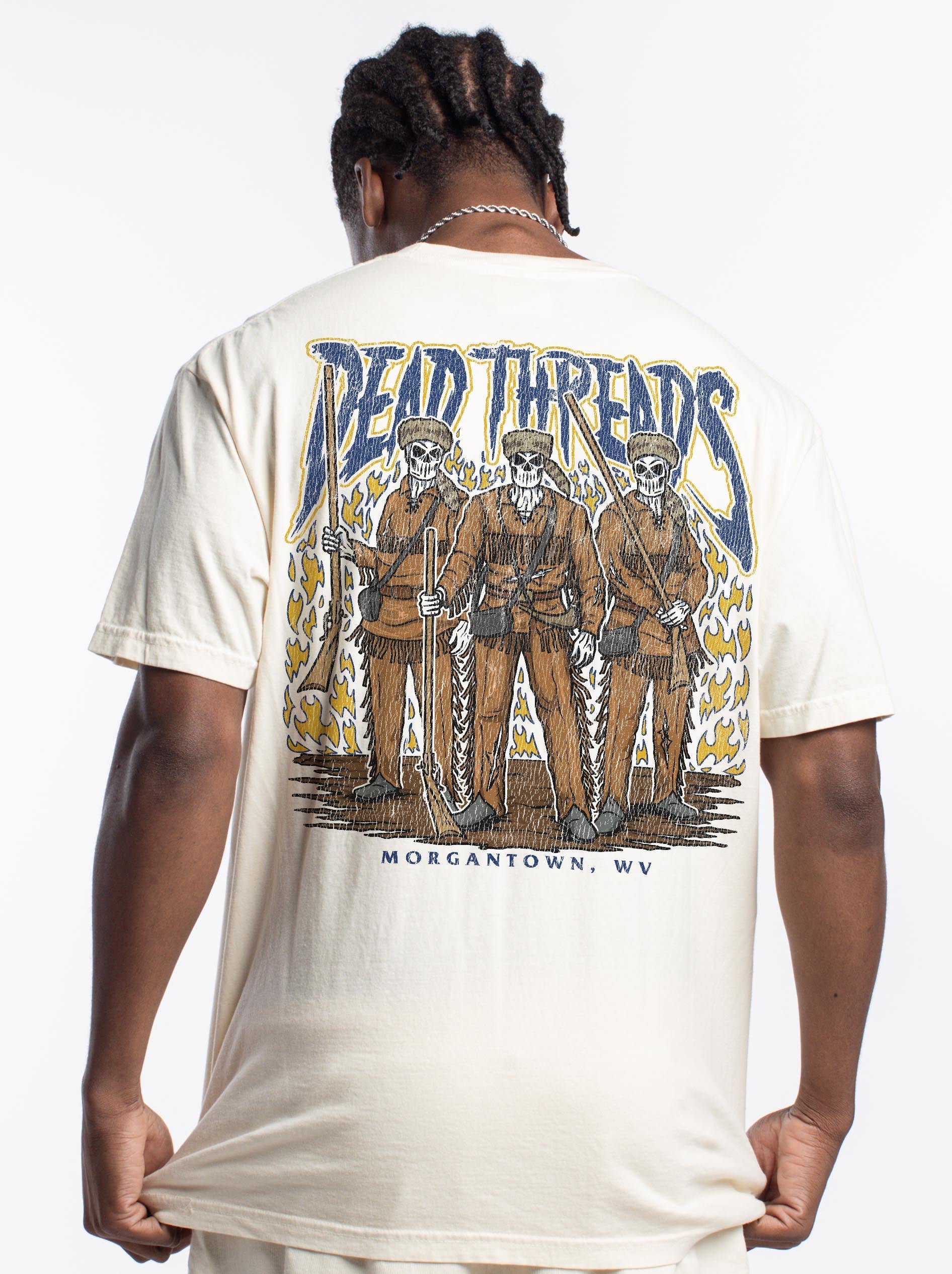 MORGANTOWN - “3 SKULL” PREMIUM T - SHIRT – T-Shirt – Dead Threads Apparel