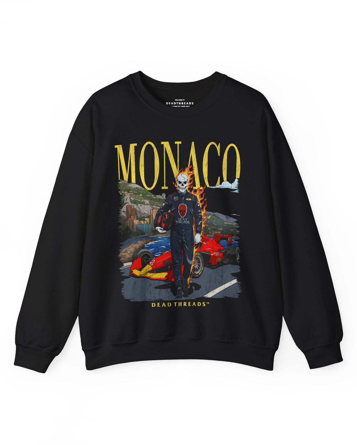 MOTORS IN MONACO - CREWNECK SWEATSHIRT – Sweatshirt – Dead Threads Apparel