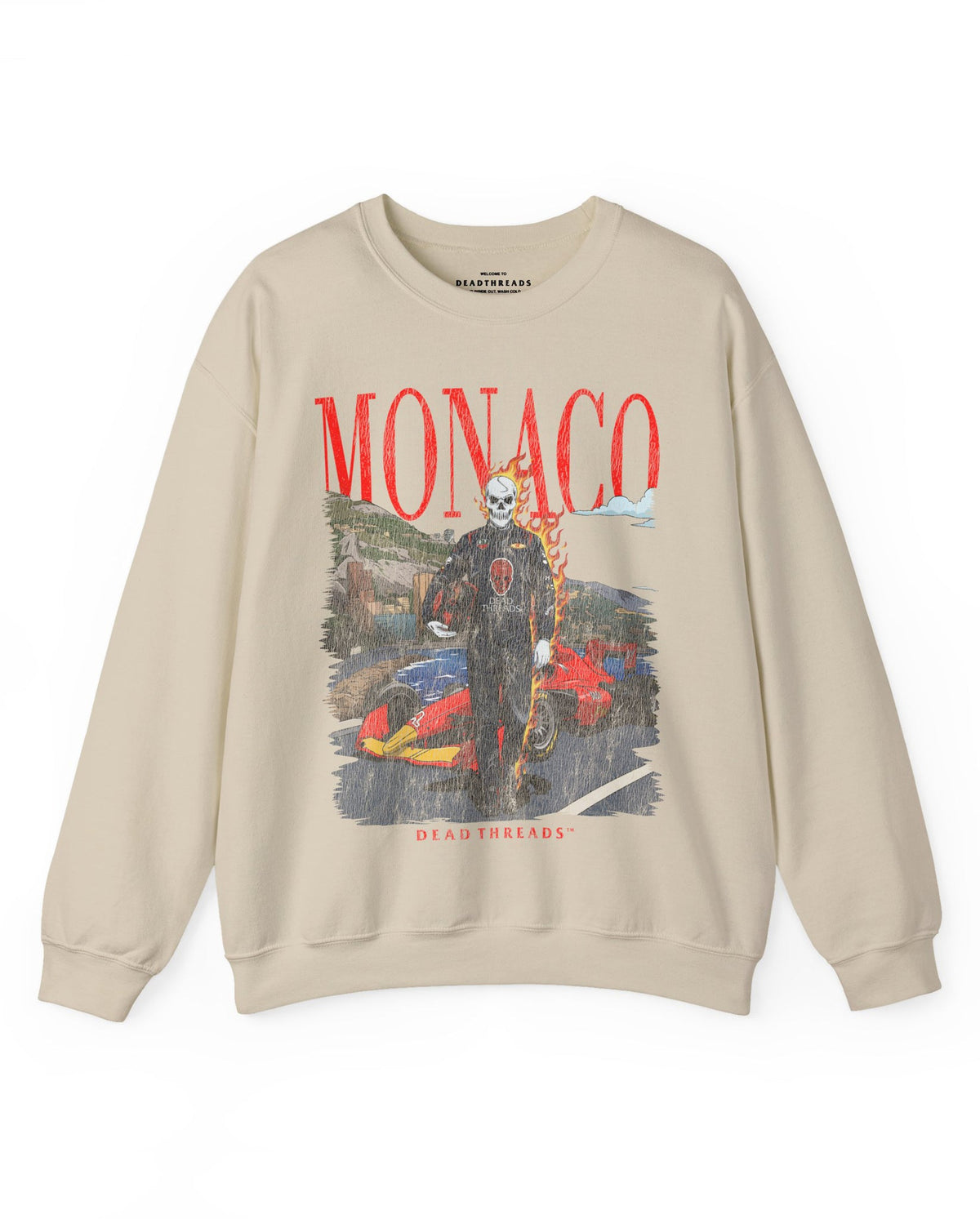 MOTORS IN MONACO - CREWNECK SWEATSHIRT – Sweatshirt – Dead Threads Apparel