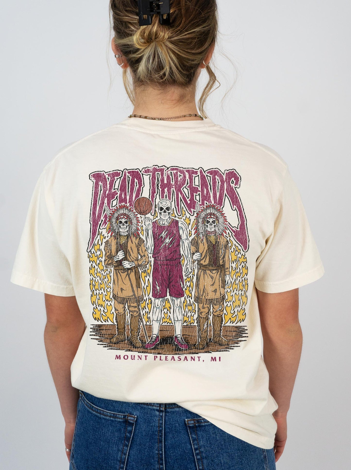 MOUNT PLEASANT BASKETBALL - “3 SKULL” PREMIUM T-SHIRT – T-Shirt – Dead Threads Apparel