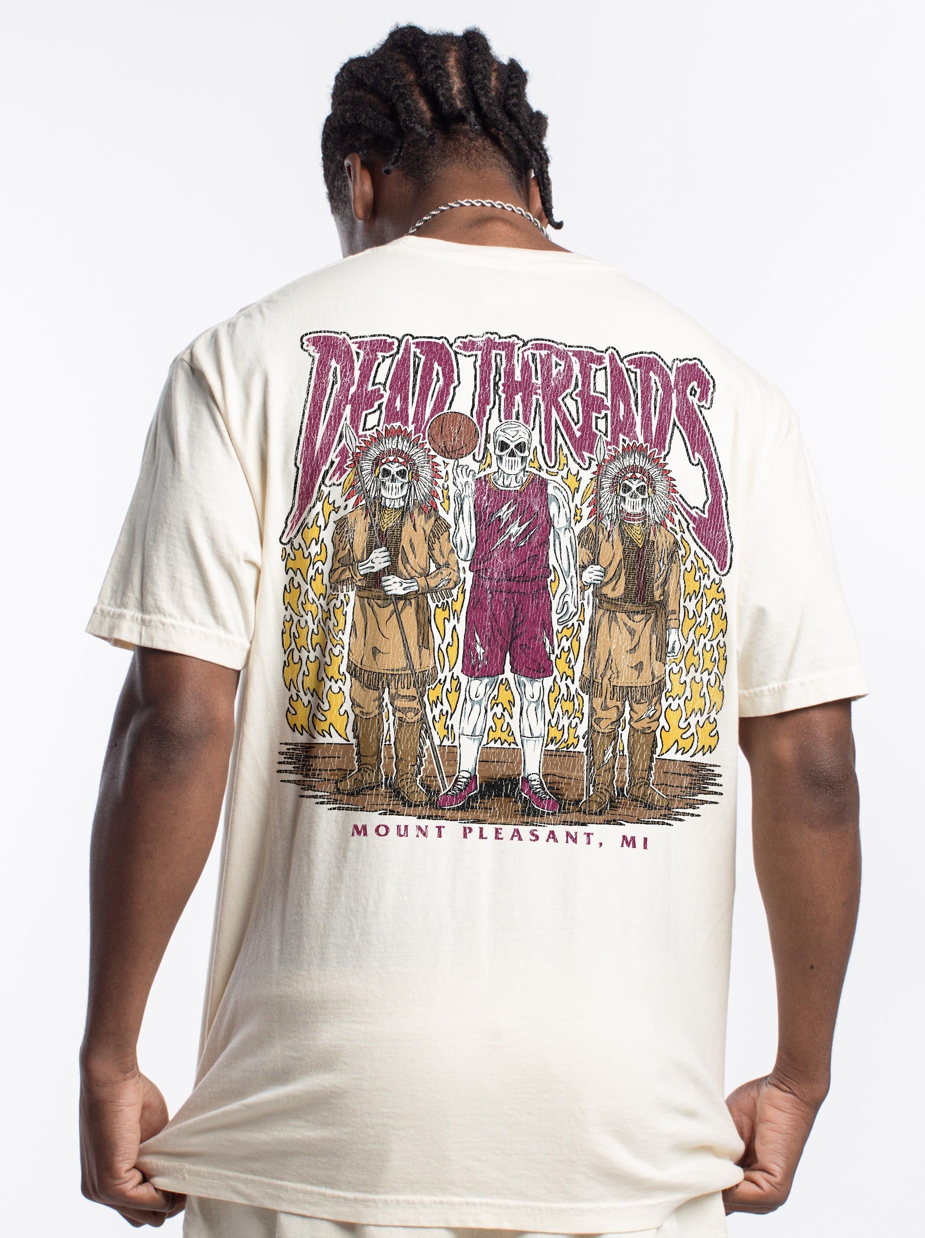 MOUNT PLEASANT BASKETBALL - “3 SKULL” PREMIUM T-SHIRT – T-Shirt – Dead Threads Apparel