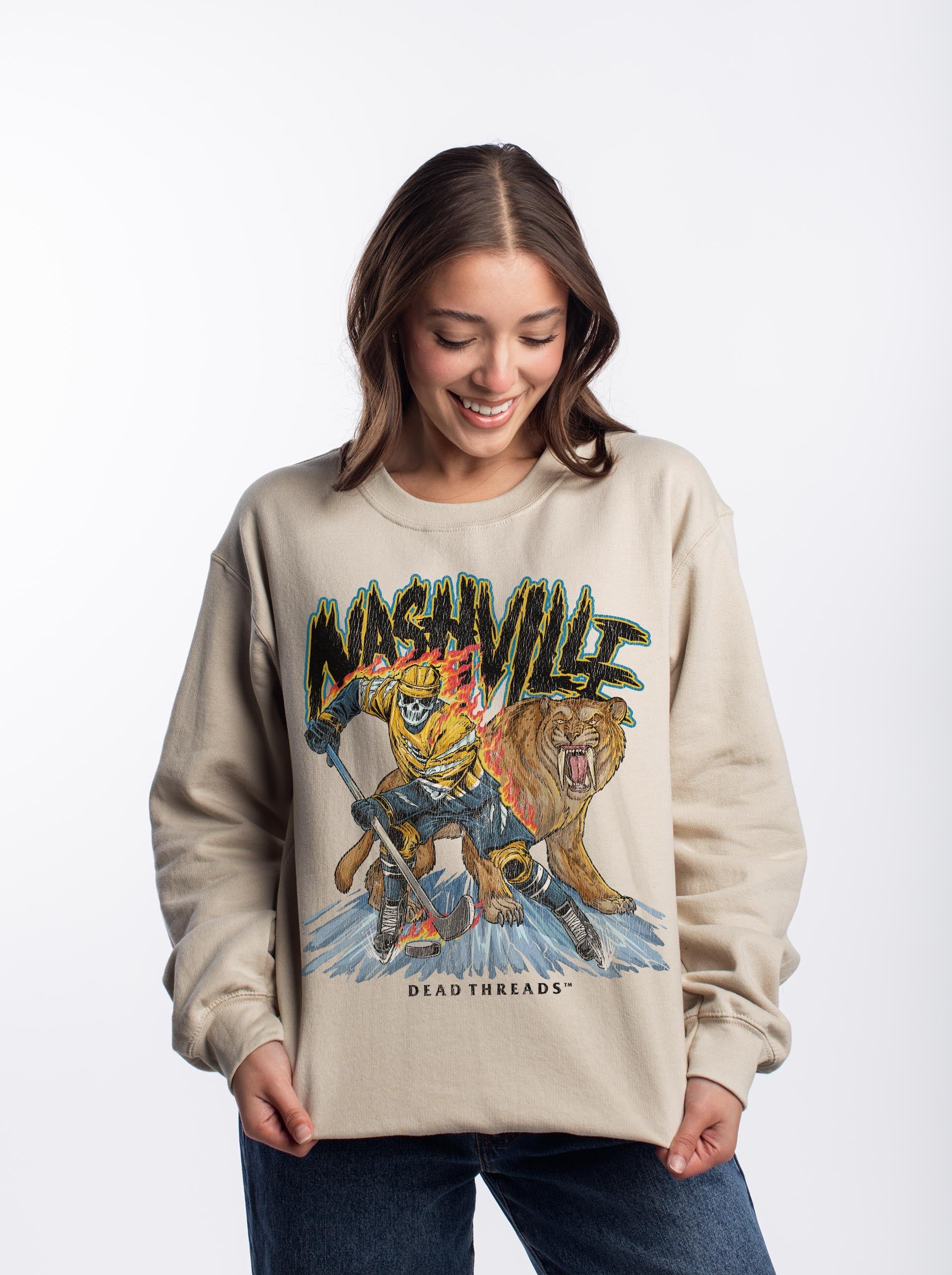 NASHVILLE HOCKEY CREWNECK SWEATSHIRT – Sweatshirt – Dead Threads Apparel