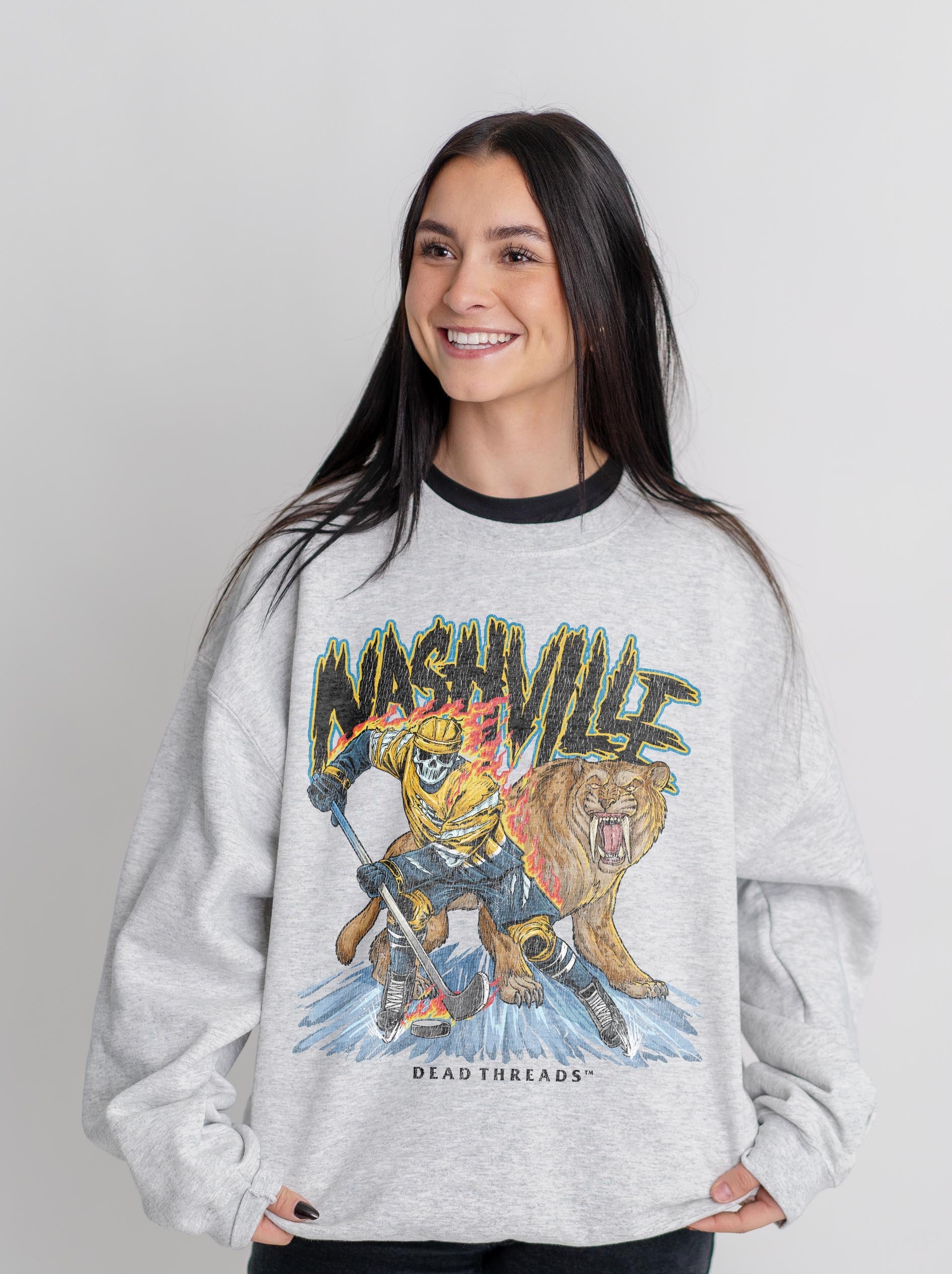 NASHVILLE HOCKEY CREWNECK SWEATSHIRT – Sweatshirt – Dead Threads Apparel