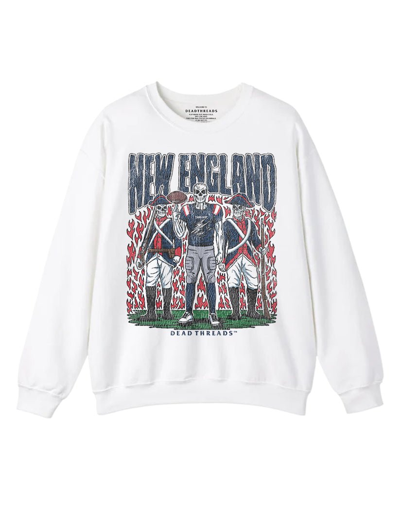 NEW ENGLAND FOOTBALL CREWNECK SWEATSHIRT – Sweatshirt – Dead Threads Apparel