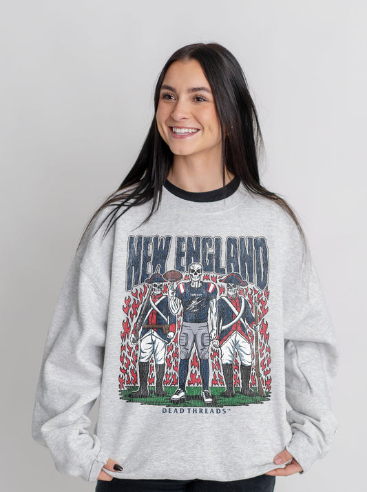 NEW ENGLAND FOOTBALL CREWNECK SWEATSHIRT – Sweatshirt – Dead Threads Apparel