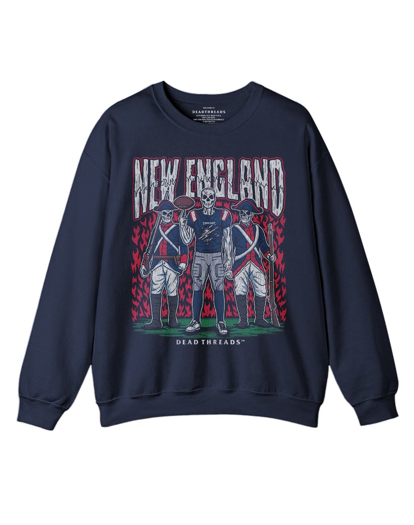 NEW ENGLAND FOOTBALL CREWNECK SWEATSHIRT – Sweatshirt – Dead Threads Apparel