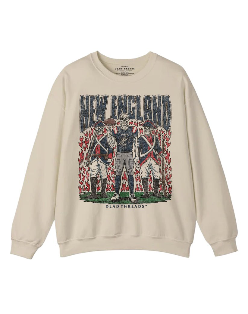 NEW ENGLAND FOOTBALL CREWNECK SWEATSHIRT – Sweatshirt – Dead Threads Apparel