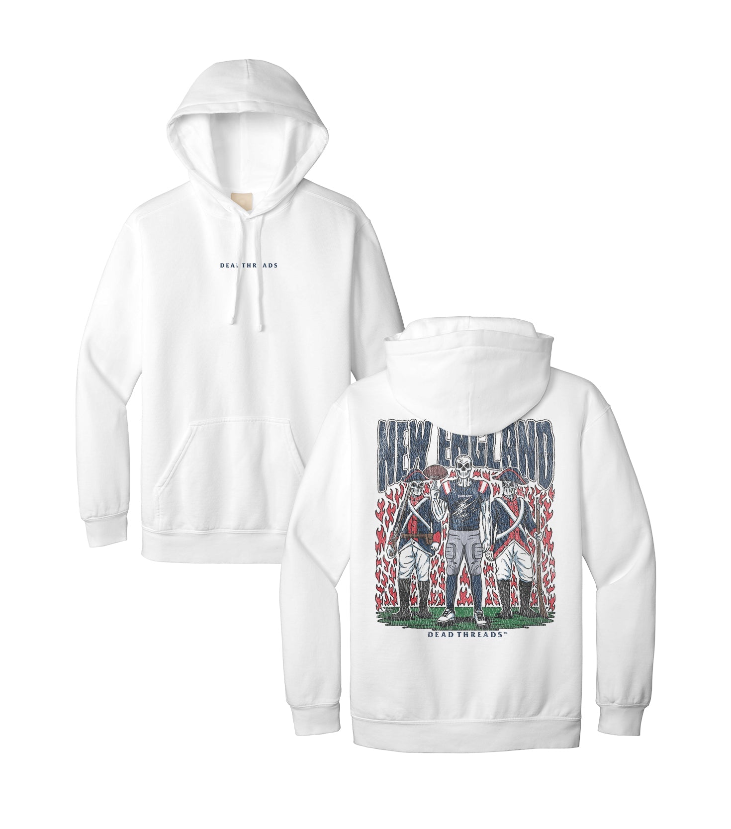 NEW ENGLAND FOOTBALL - “DT ESSENTIAL" HOODIE – Hoodie – Dead Threads Apparel
