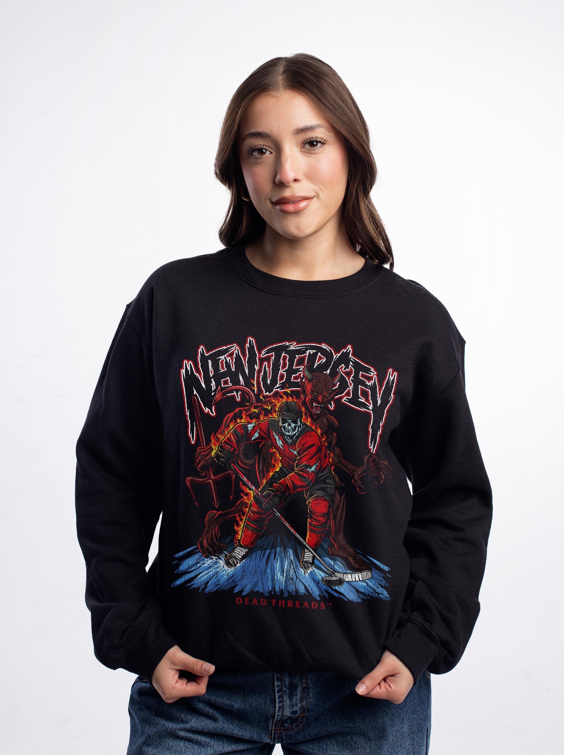 NEW JERSEY HOCKEY CREWNECK SWEATSHIRT – Sweatshirt – Dead Threads Apparel