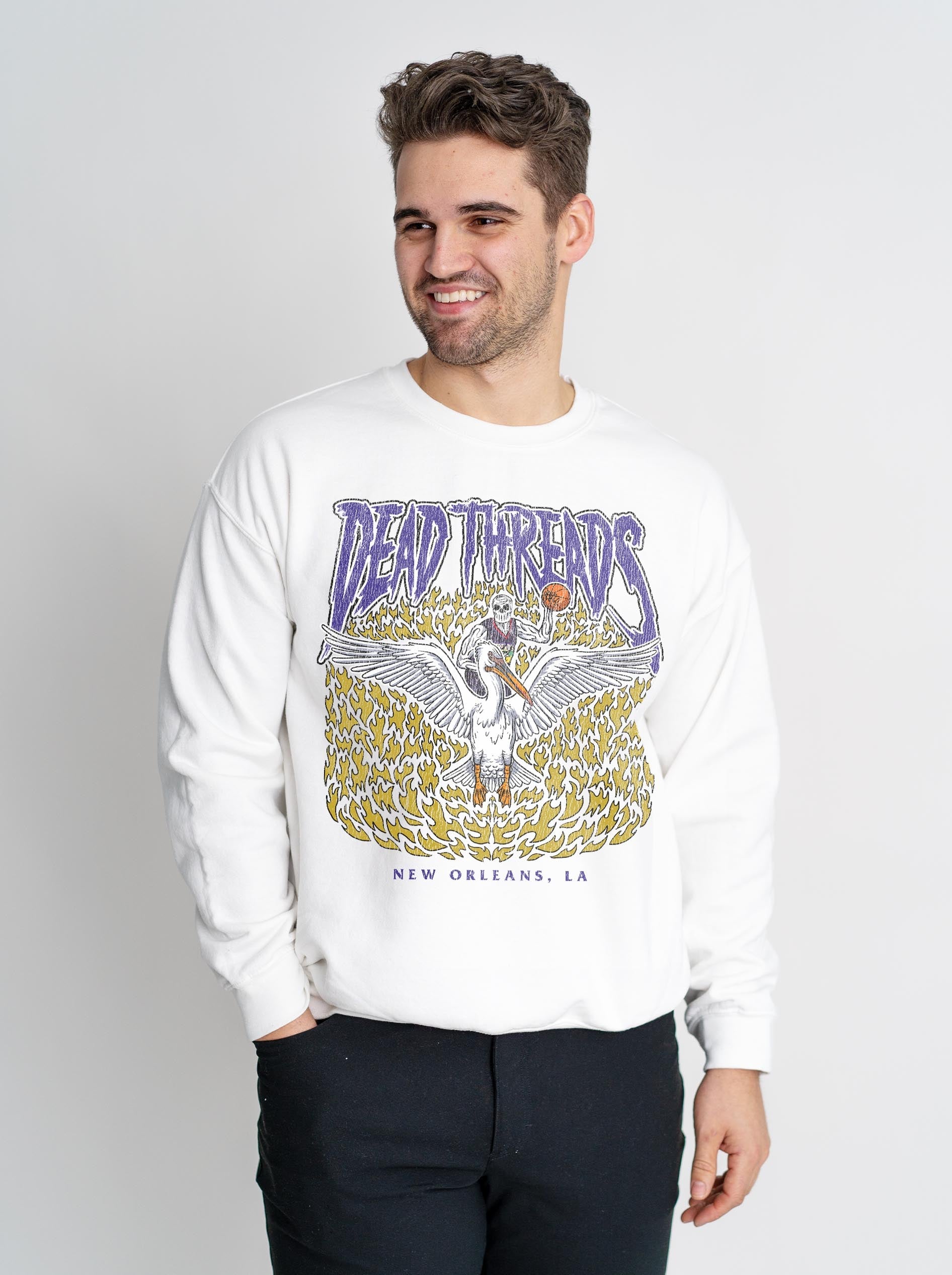 NEW ORLEANS BASKETBALL - CREWNECK SWEATSHIRT – Sweatshirt – Dead Threads Apparel