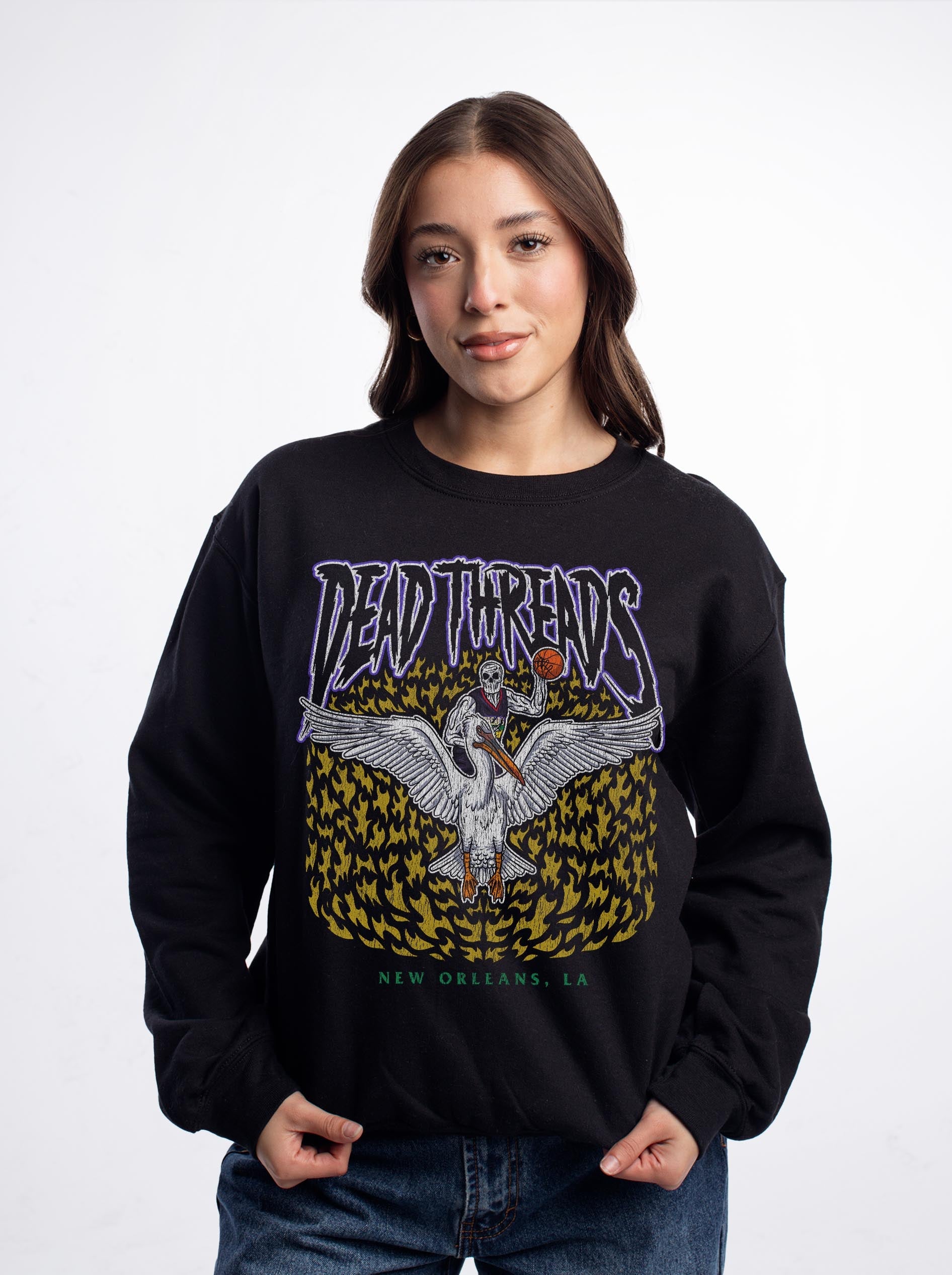 NEW ORLEANS BASKETBALL - CREWNECK SWEATSHIRT – Sweatshirt – Dead Threads Apparel