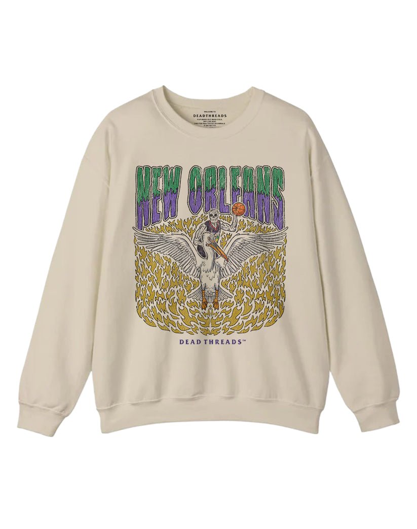 NEW ORLEANS BASKETBALL CREWNECK SWEATSHIRT – Sweatshirt – Dead Threads Apparel