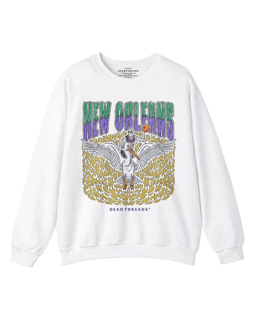 NEW ORLEANS BASKETBALL CREWNECK SWEATSHIRT – Sweatshirt – Dead Threads Apparel