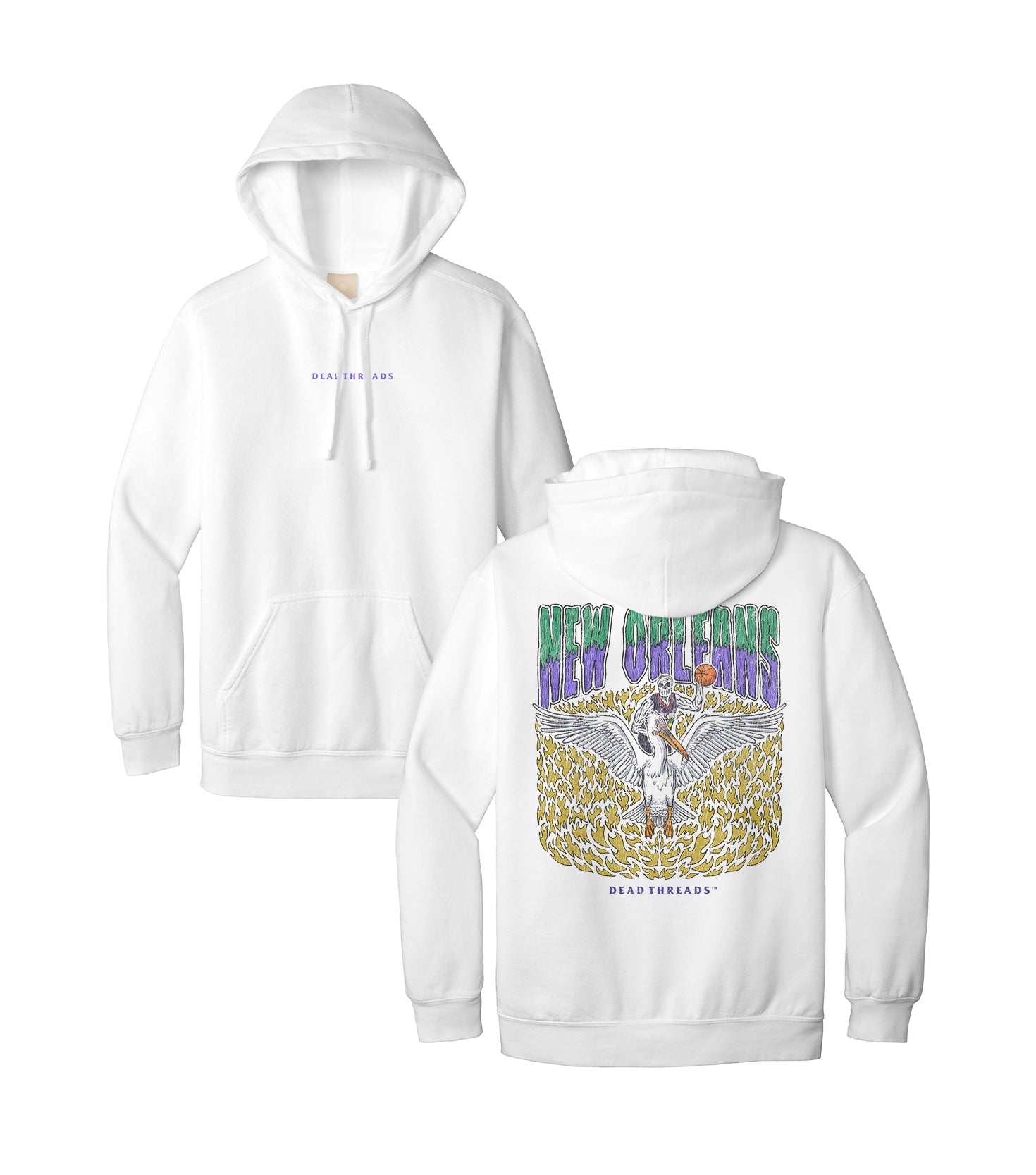 NEW ORLEANS BASKETBALL - “DT ESSENTIAL" HOODIE – Hoodie – Dead Threads Apparel