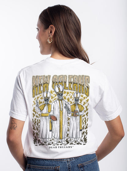 NEW ORLEANS FOOTBALL - “3 SKULL” PREMIUM T - SHIRT – T-Shirt – Dead Threads Apparel