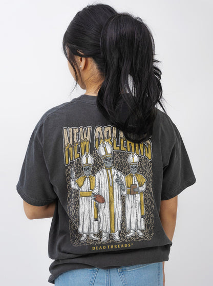 NEW ORLEANS FOOTBALL - “3 SKULL” PREMIUM T - SHIRT – T-Shirt – Dead Threads Apparel
