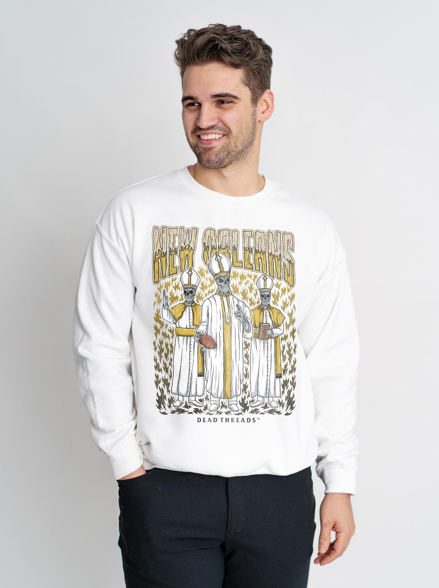 NEW ORLEANS FOOTBALL CREWNECK SWEATSHIRT – Sweatshirt – Dead Threads Apparel