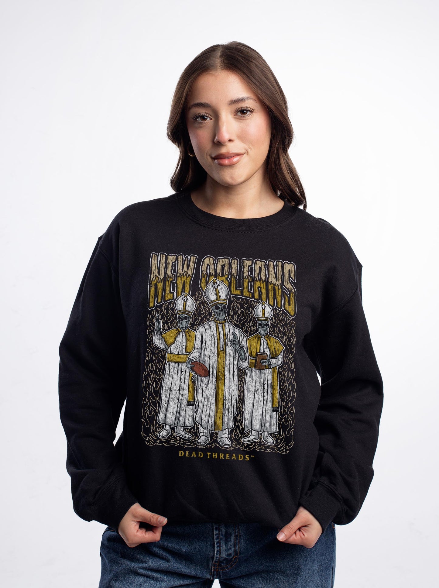 NEW ORLEANS FOOTBALL CREWNECK SWEATSHIRT – Sweatshirt – Dead Threads Apparel