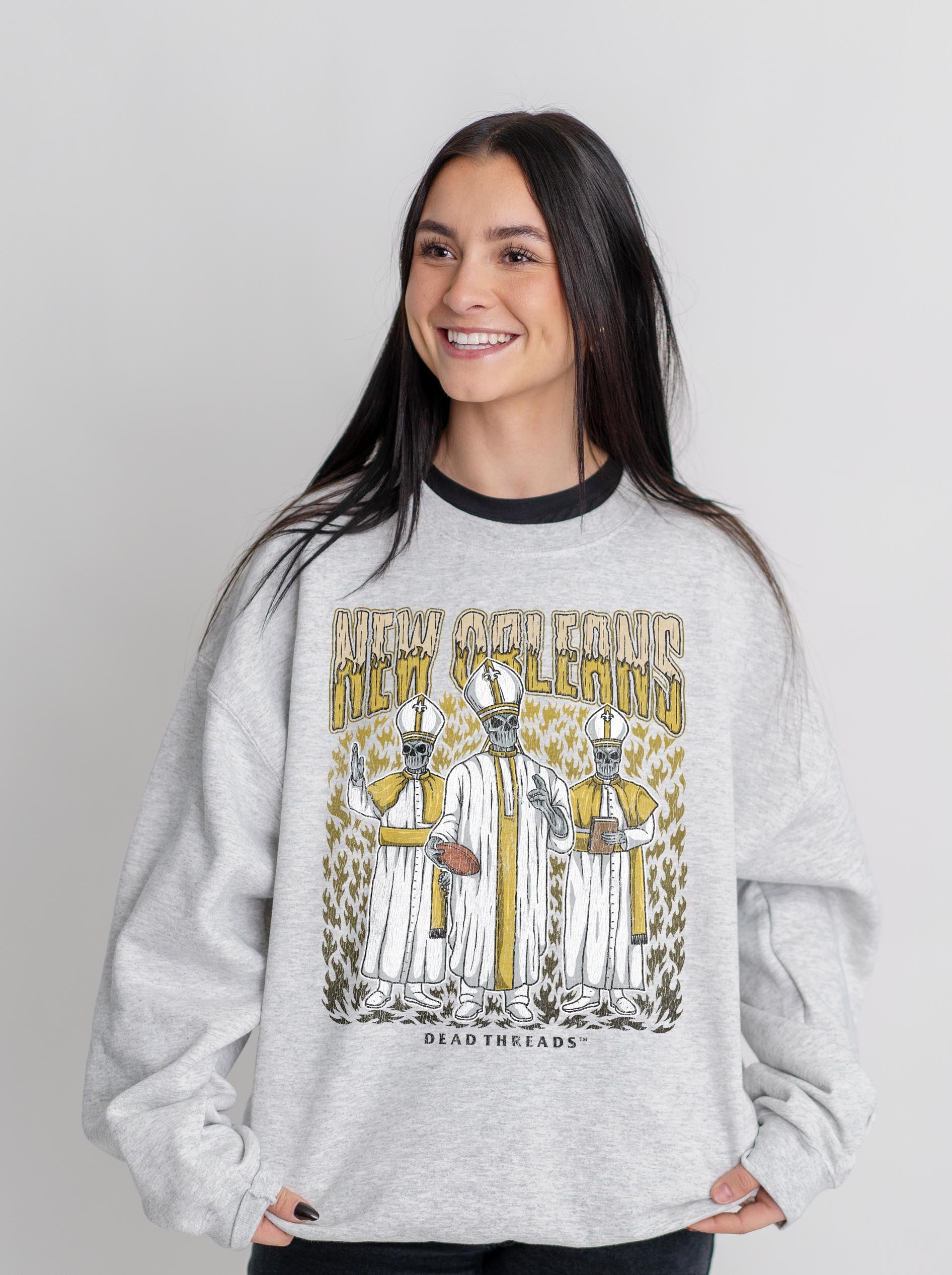 NEW ORLEANS FOOTBALL CREWNECK SWEATSHIRT – Sweatshirt – Dead Threads Apparel
