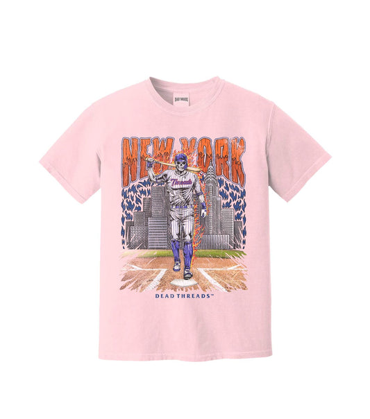 NEW YORK BASEBALL v1 - PINK – T-Shirt – Dead Threads Apparel