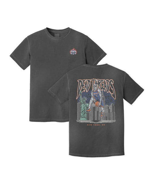 NEW YORK BASKETBALL - “3 SKULL” PREMIUM T-SHIRT – T-Shirt – Dead Threads Apparel