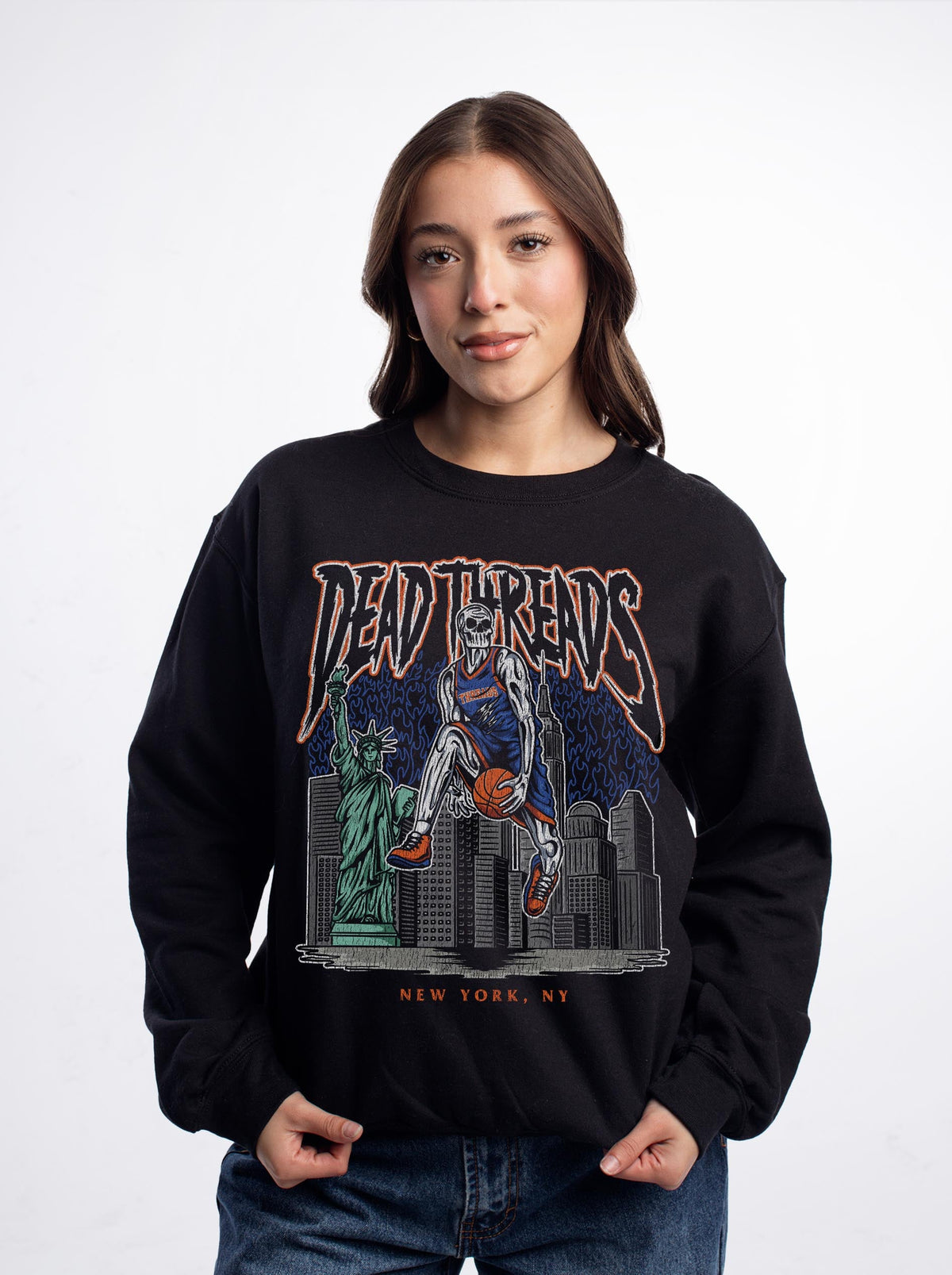NEW YORK BASKETBALL - CREWNECK SWEATSHIRT – Sweatshirt – Dead Threads Apparel