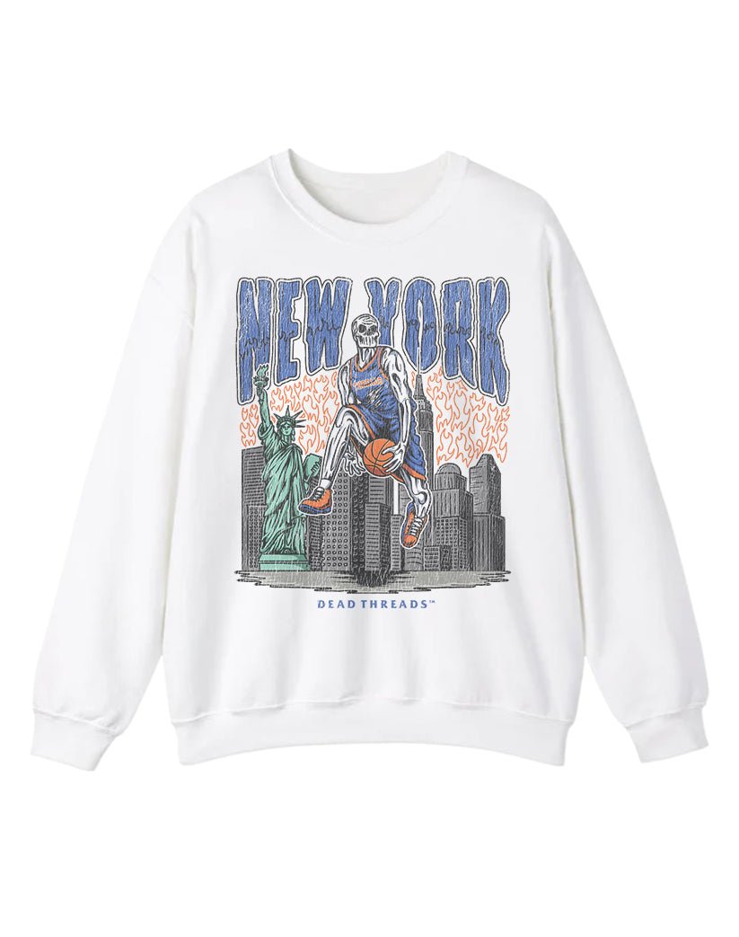 NEW YORK BASKETBALL CREWNECK SWEATSHIRT – Sweatshirt – Dead Threads Apparel