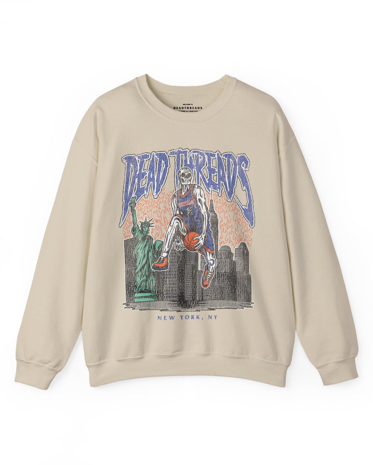 NEW YORK BASKETBALL - CREWNECK SWEATSHIRT – Sweatshirt – Dead Threads Apparel