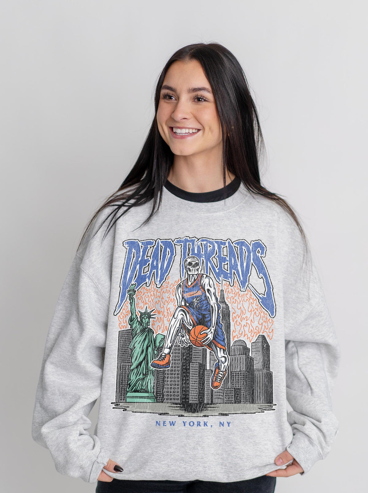 NEW YORK BASKETBALL - CREWNECK SWEATSHIRT – Sweatshirt – Dead Threads Apparel