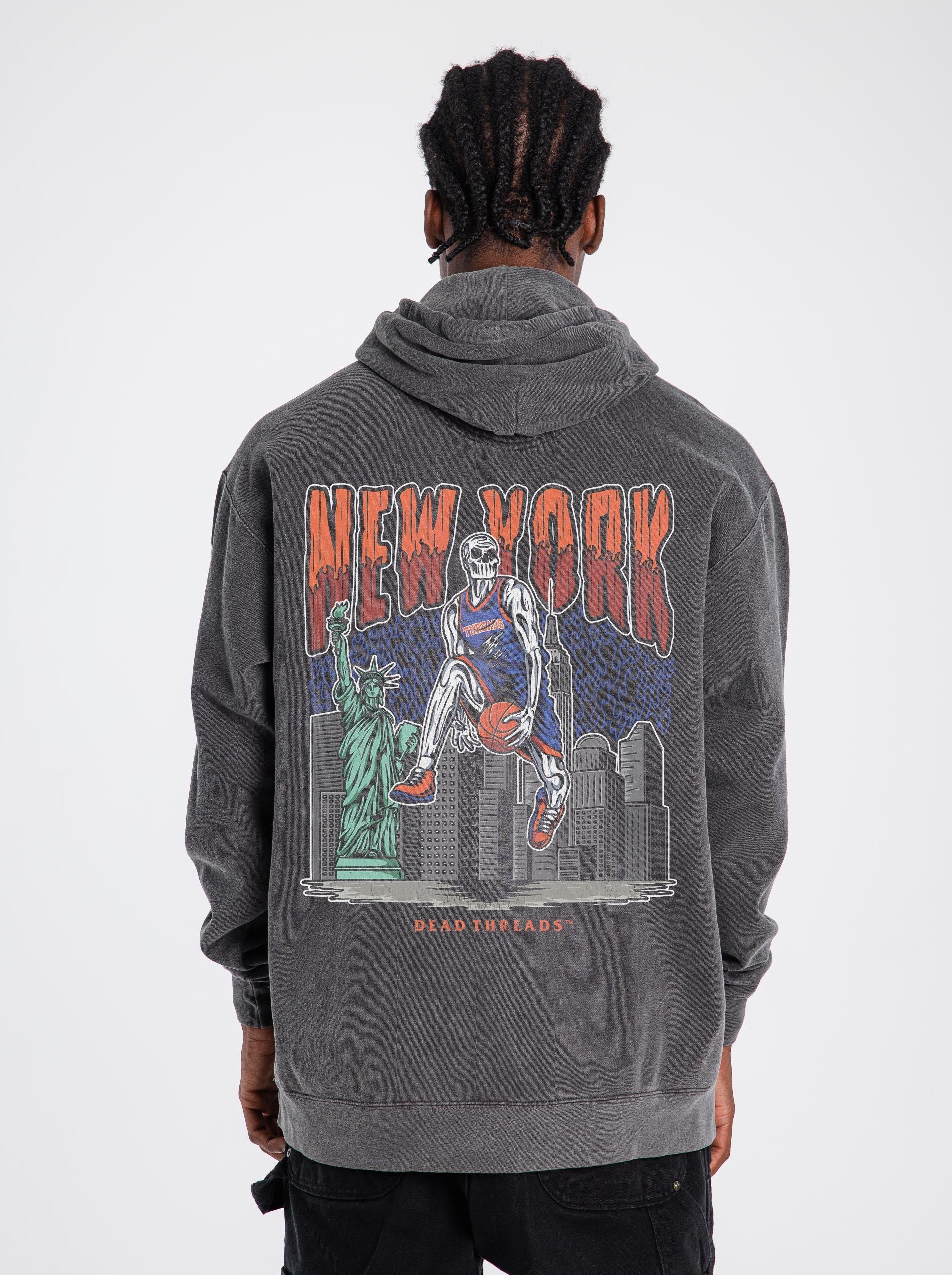 NEW YORK BASKETBALL - “DT ESSENTIAL" HOODIE – Hoodie – Dead Threads Apparel