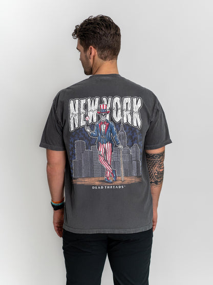 NEW YORK "BRONX" BASEBALL - "3 SKULL" PREMIUM SHIRT – T-Shirt – Dead Threads Apparel