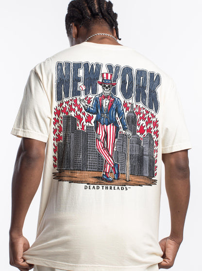NEW YORK "BRONX" BASEBALL - "3 SKULL" PREMIUM SHIRT – T-Shirt – Dead Threads Apparel
