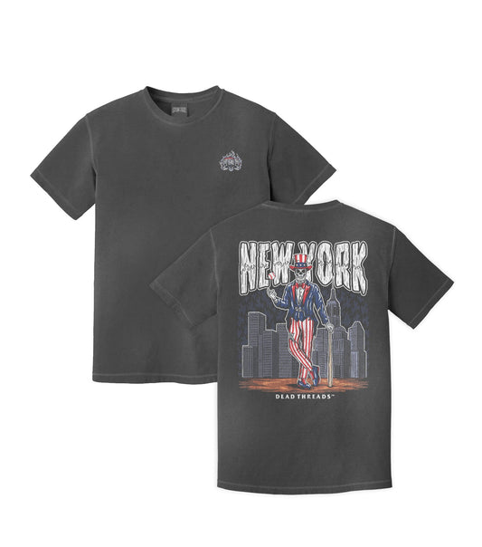 NEW YORK "BRONX" BASEBALL - "3 SKULL" PREMIUM SHIRT – T-Shirt – Dead Threads Apparel