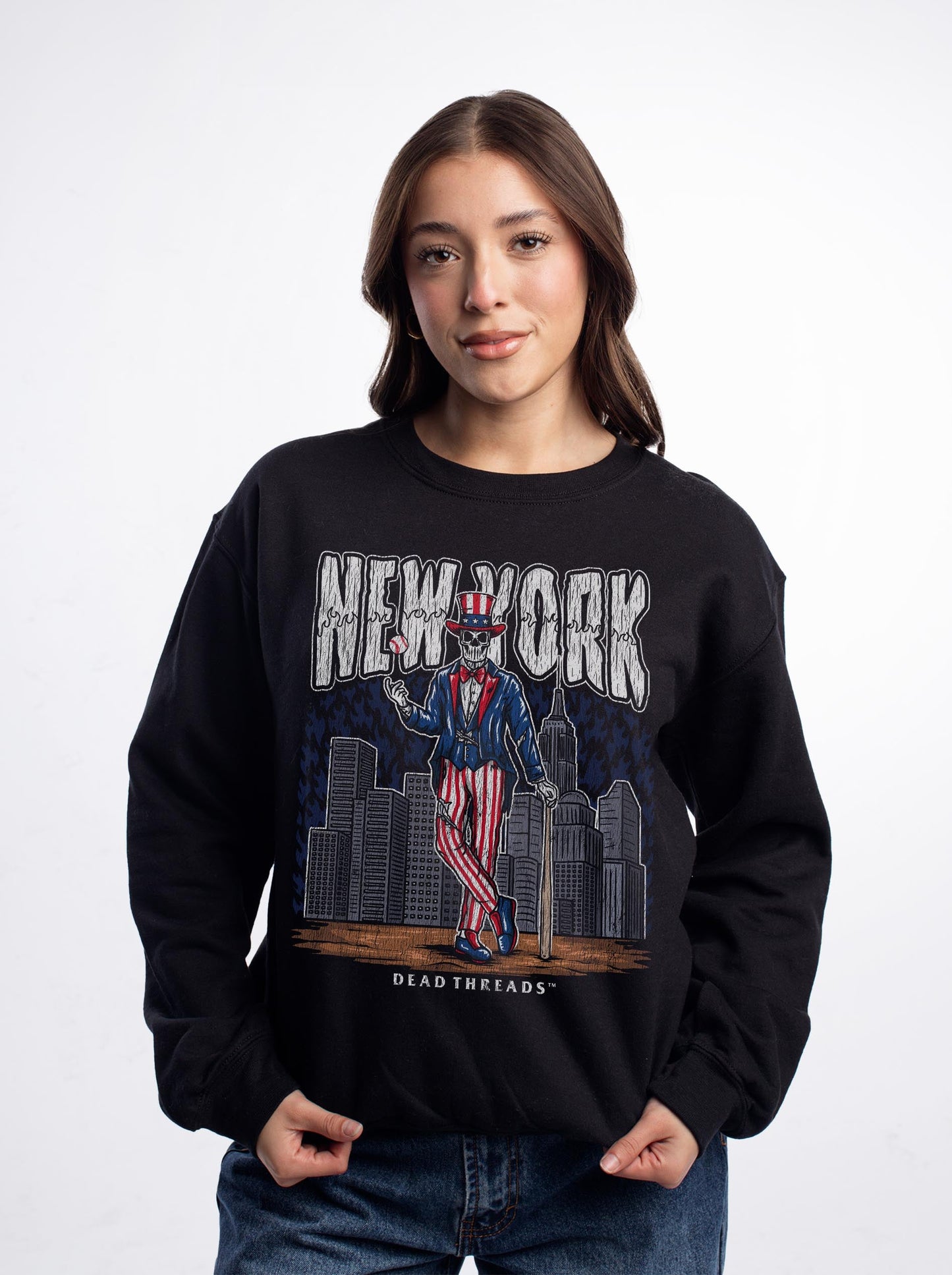 NEW YORK "BRONX" BASEBALL CREWNECK SWEATSHIRT – Sweatshirt – Dead Threads Apparel