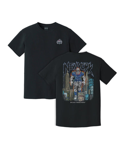 NEW YORK FOOTBALL BLUE - "3 SKULL" PREMIUM SHIRT – T-Shirt – Dead Threads Apparel