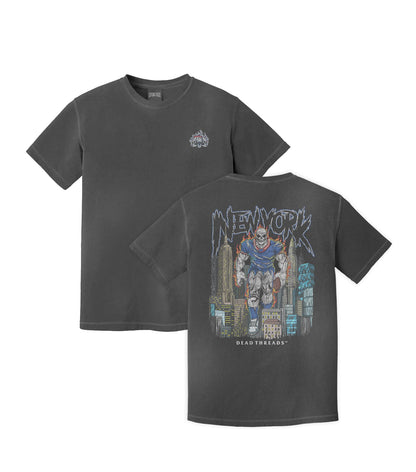 NEW YORK FOOTBALL BLUE - "3 SKULL" PREMIUM SHIRT – T-Shirt – Dead Threads Apparel