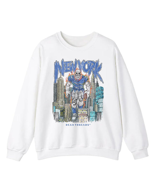 NEW YORK FOOTBALL BLUE CREWNECK SWEATSHIRT – Sweatshirt – Dead Threads Apparel