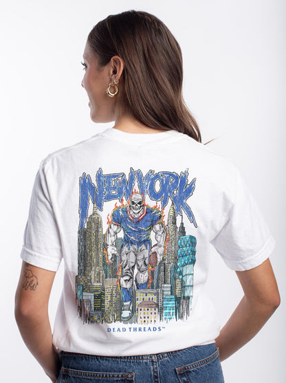 NEW YORK FOOTBALL BLUE - “DT ESSENTIAL" PREMIUM T - SHIRT – T-Shirt – Dead Threads Apparel