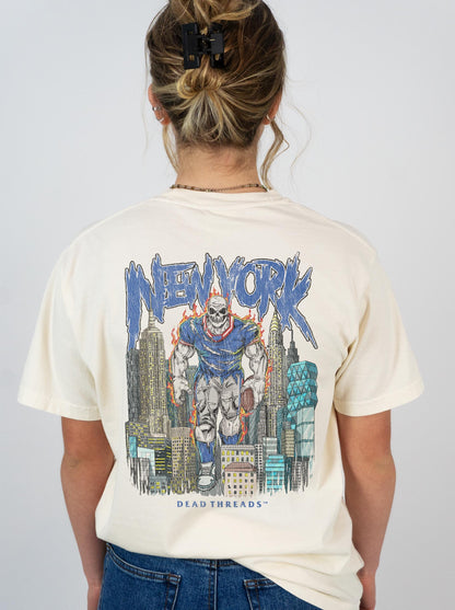 NEW YORK FOOTBALL BLUE - “DT ESSENTIAL" PREMIUM T - SHIRT – T-Shirt – Dead Threads Apparel