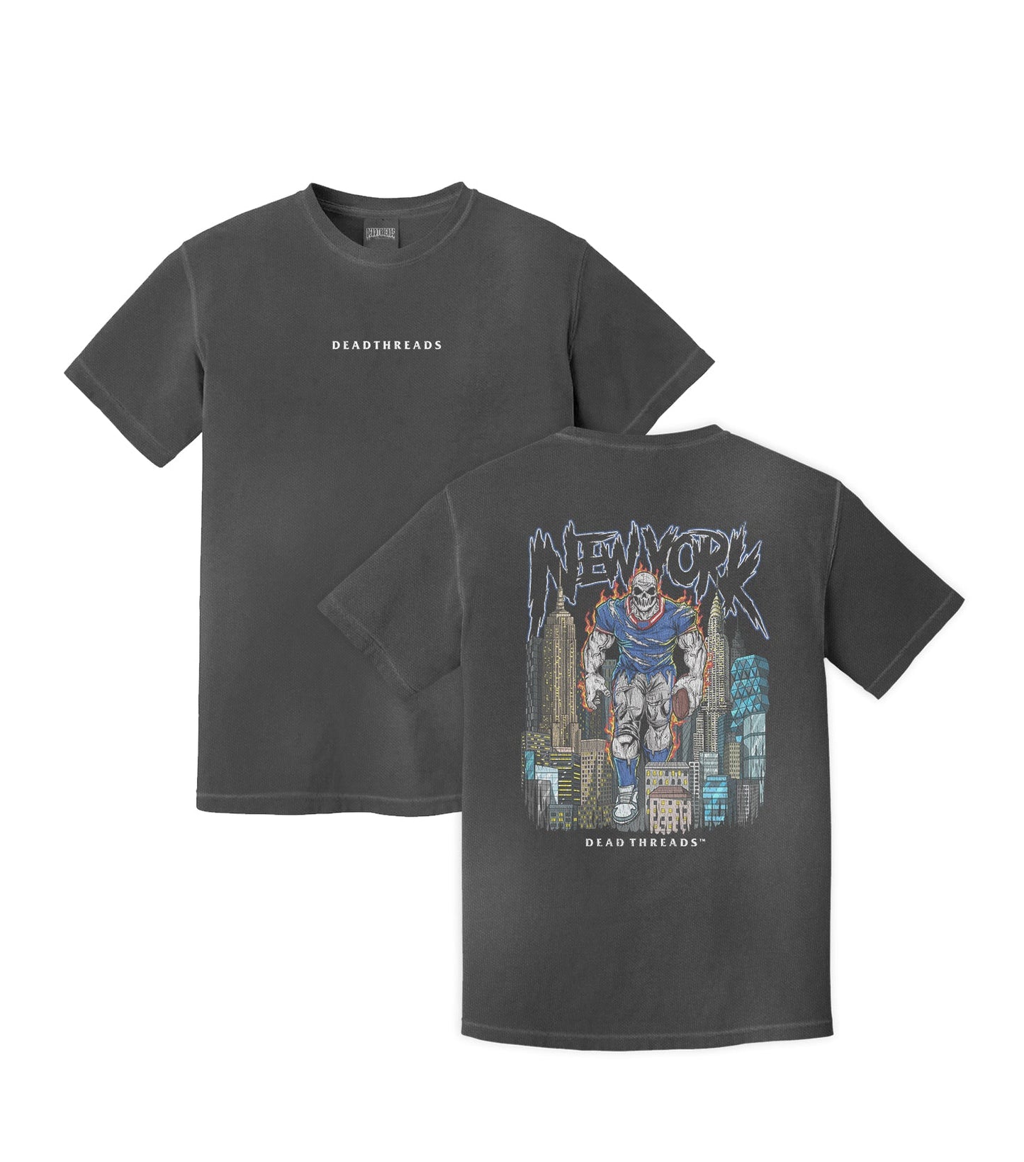NEW YORK FOOTBALL BLUE - “DT ESSENTIAL" PREMIUM T - SHIRT – T-Shirt – Dead Threads Apparel