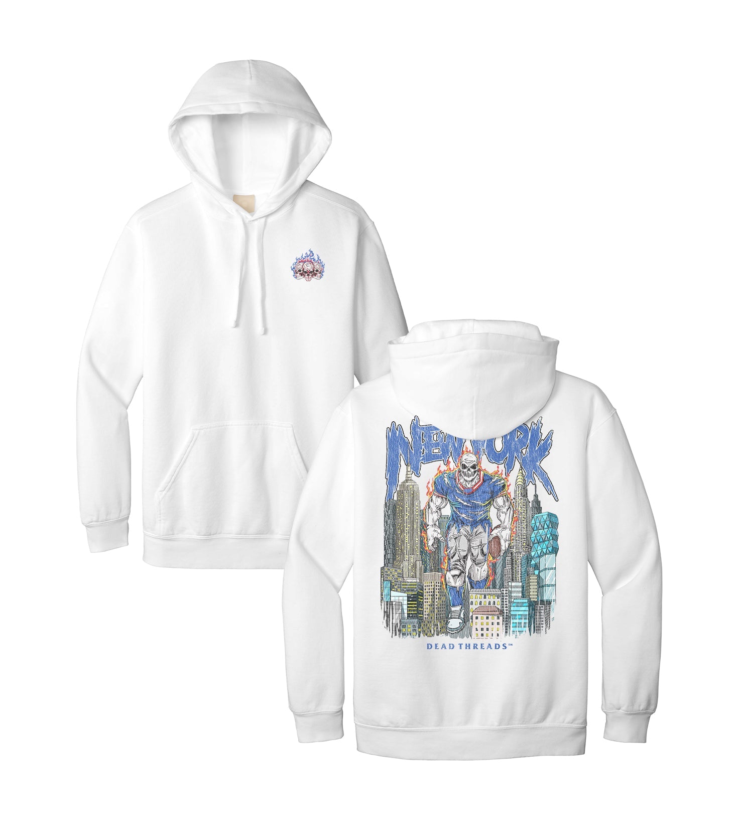 NEW YORK FOOTBALL BLUE - HOODIE – Hoodie – Dead Threads Apparel