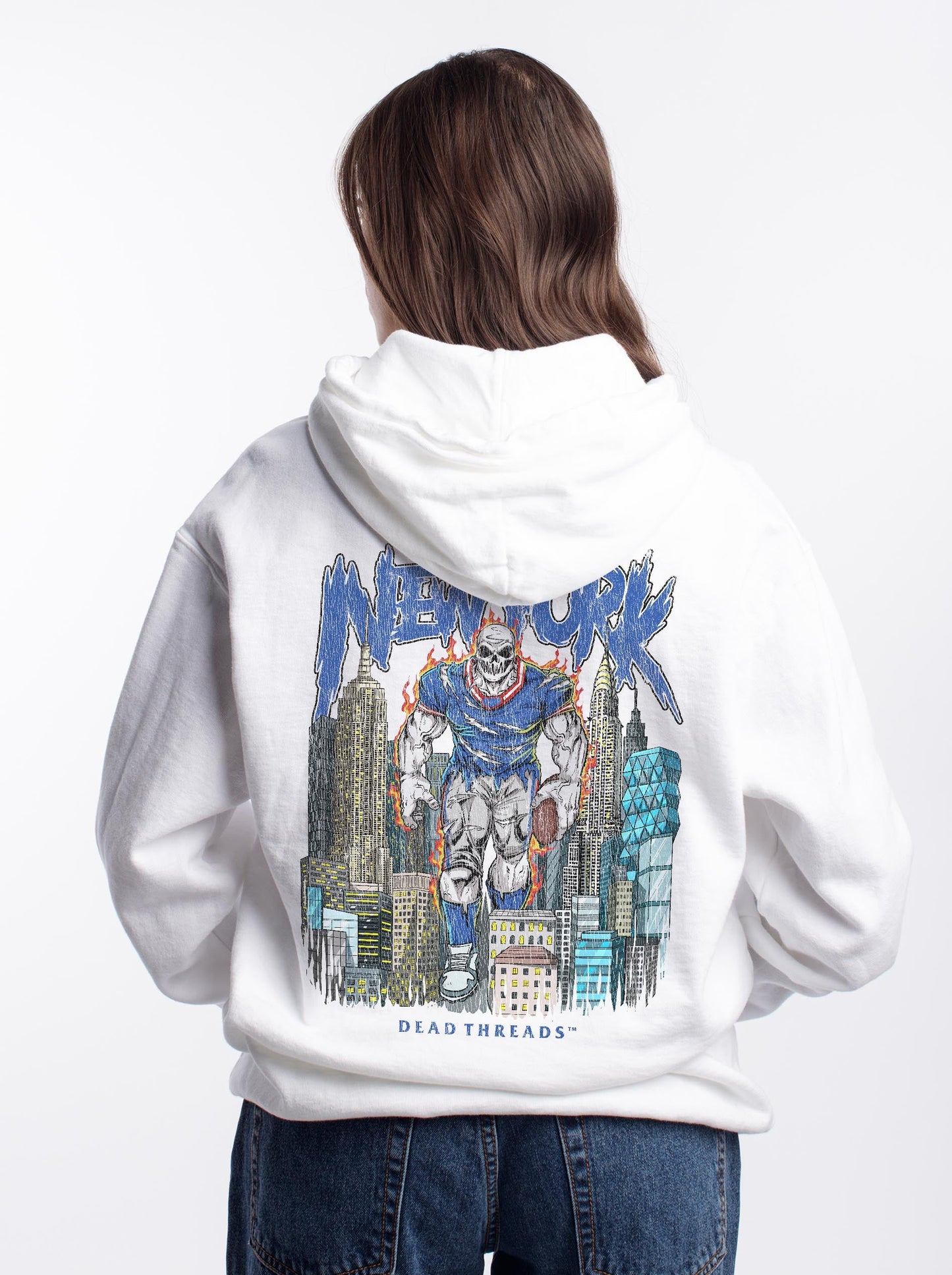 NEW YORK FOOTBALL BLUE - HOODIE – Hoodie – Dead Threads Apparel
