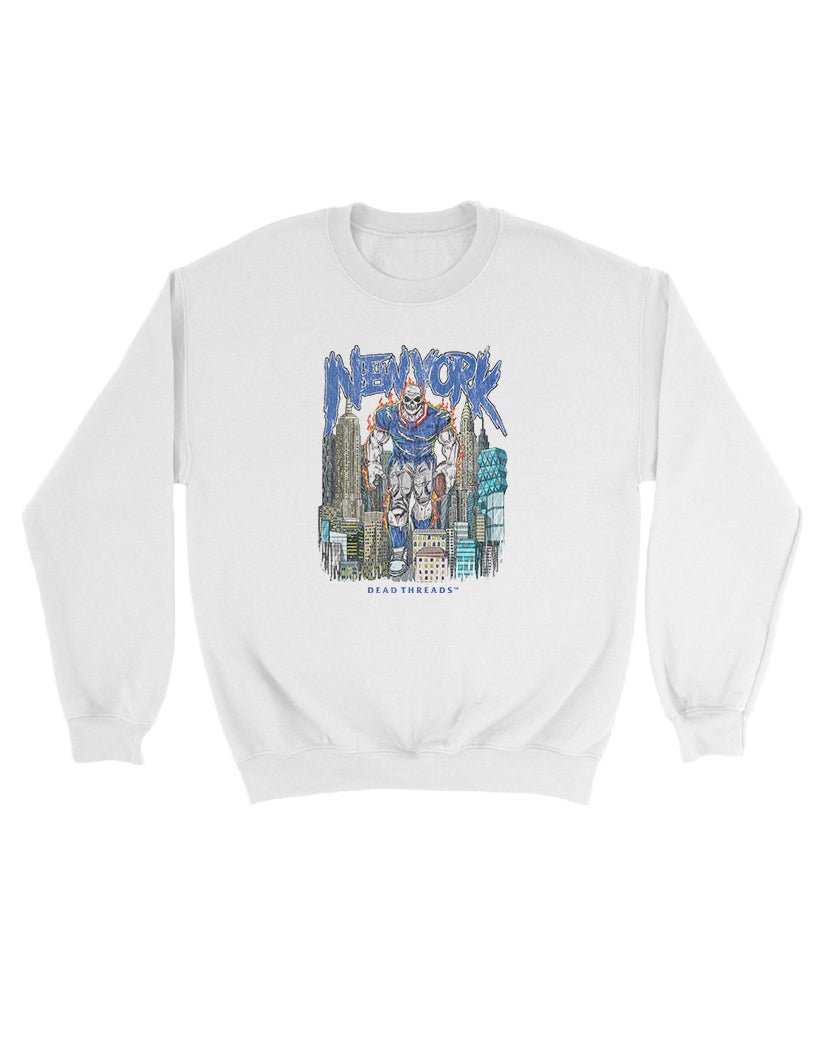 NEW YORK FOOTBALL BLUE KIDS CREWNECK SWEATSHIRT – Kids clothes – Dead Threads Apparel