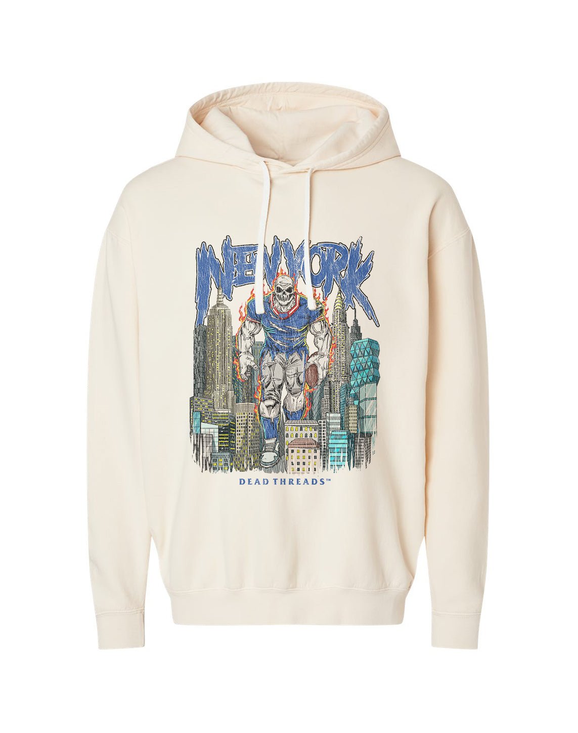 NEW YORK FOOTBALL BLUE - LIGHTWEIGHT HOODIE – Lightweight – Dead Threads Apparel