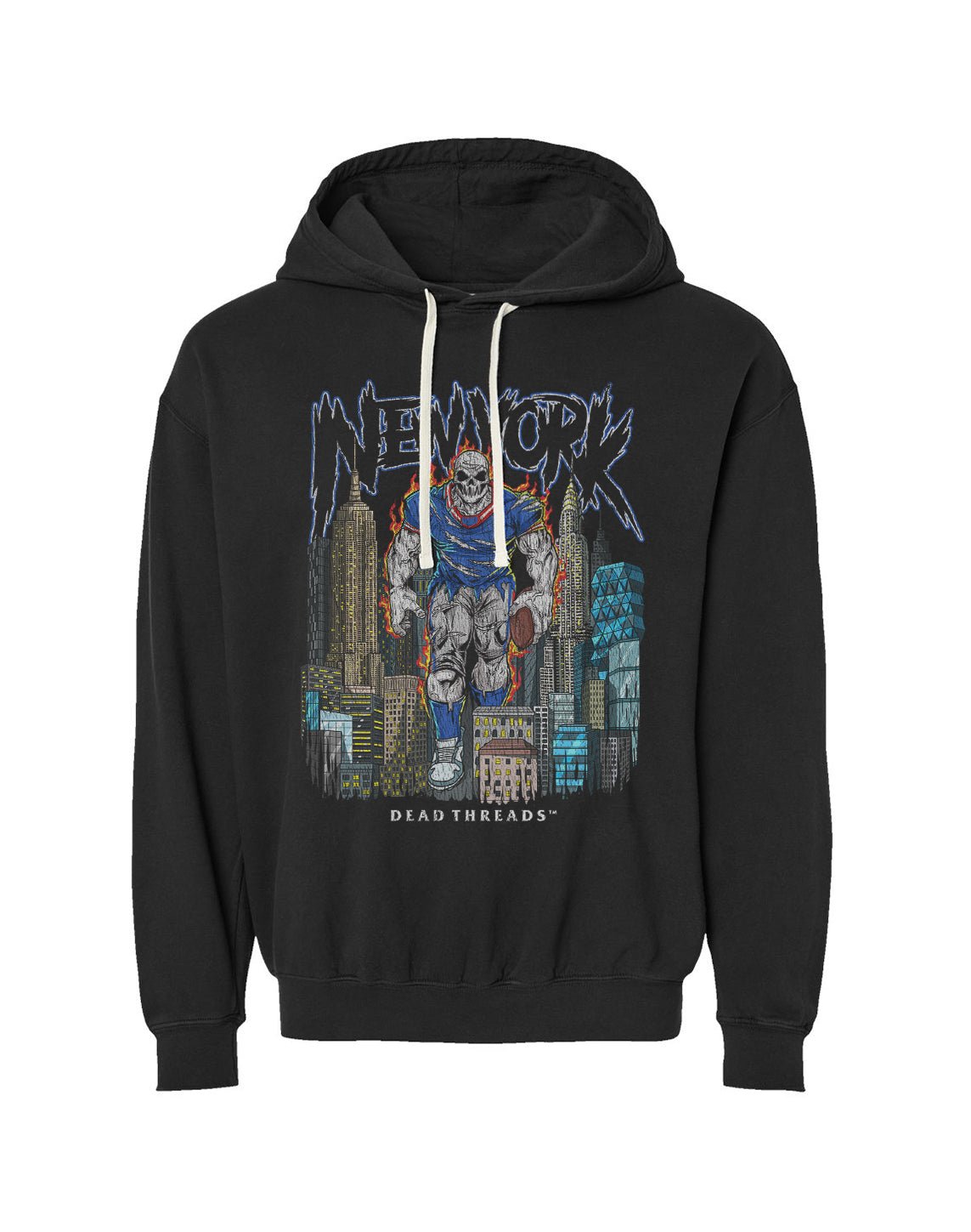 NEW YORK FOOTBALL BLUE - LIGHTWEIGHT HOODIE – Lightweight – Dead Threads Apparel