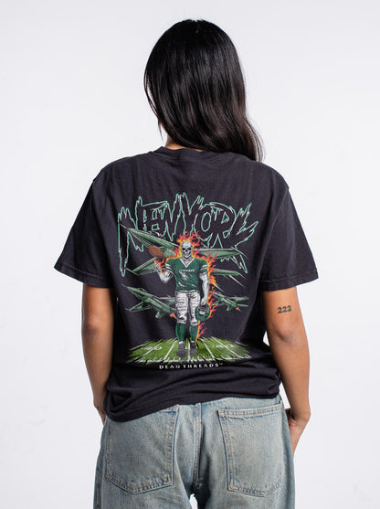 NEW YORK FOOTBALL GREEN - "3 SKULL" PREMIUM T - SHIRT – T-Shirt – Dead Threads Apparel